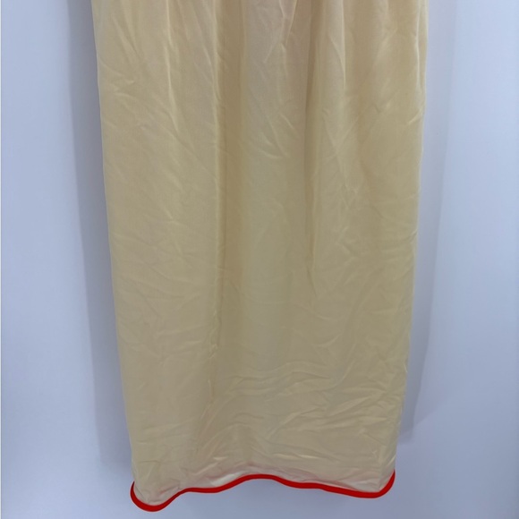 Vintage y2k sears 60s sheer nightgown yellow trim retro 70s dress 32-34 small - Picture 2 of 16